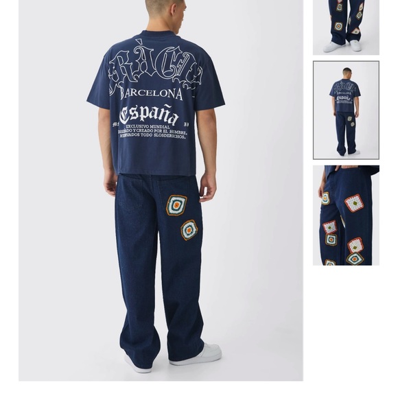 Men’s crochet denim jeans - Picture 2 of 6